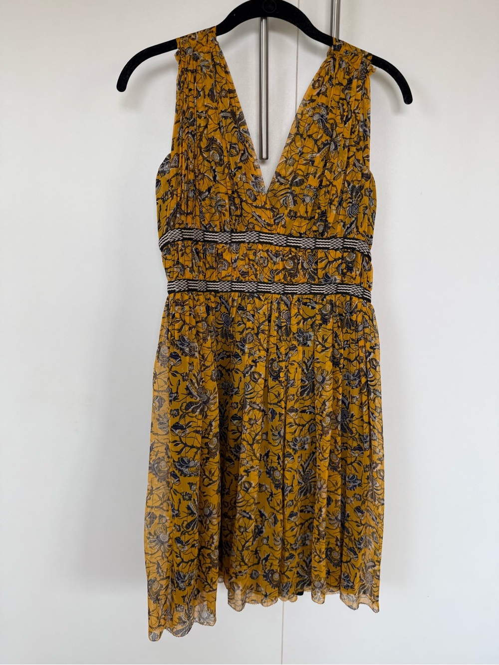 ISABEL MARANT - SILK YELLOW PRINT DRESS - 2